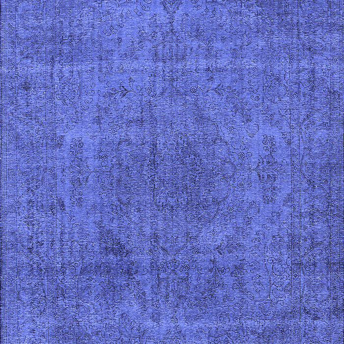 Machine Washable Oriental Blue Industrial Rug, wshurb2242blu
