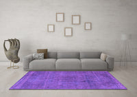 Machine Washable Oriental Purple Industrial Rug, wshurb2242pur