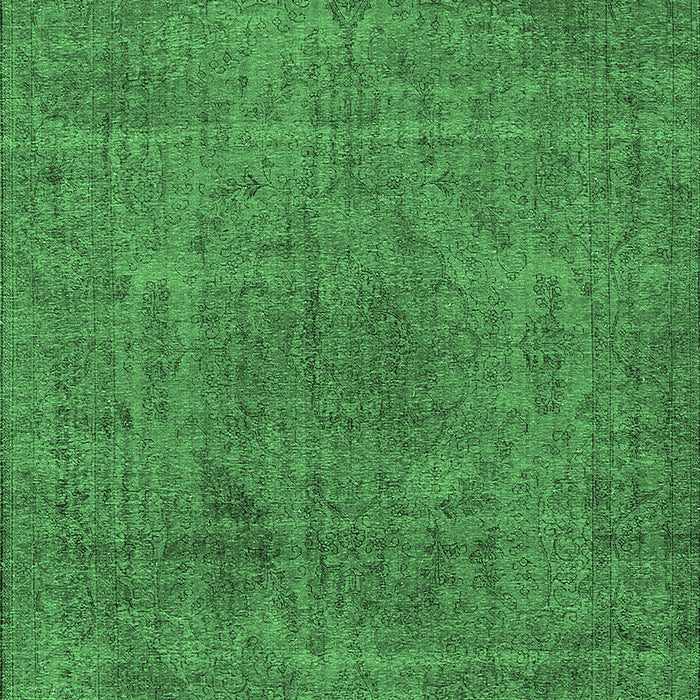Machine Washable Oriental Emerald Green Industrial Area Rugs, wshurb2242emgrn