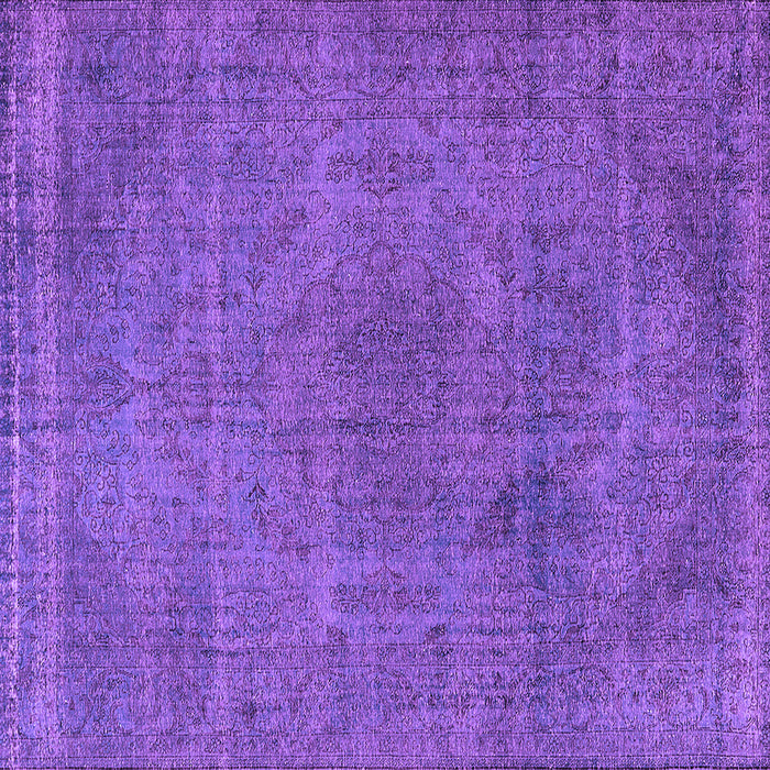 Square Machine Washable Oriental Purple Industrial Area Rugs, wshurb2242pur