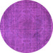 Round Oriental Pink Industrial Rug, urb2242pnk