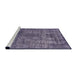 Sideview of Machine Washable Industrial Modern Purple Haze Purple Rug, wshurb2243