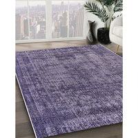 Mid-Century Modern Purple Oriental Rug, urb2243