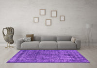 Machine Washable Oriental Purple Industrial Rug, wshurb2243pur