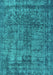 Oriental Turquoise Industrial Rug, urb2243turq