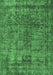 Machine Washable Oriental Emerald Green Industrial Area Rugs, wshurb2243emgrn