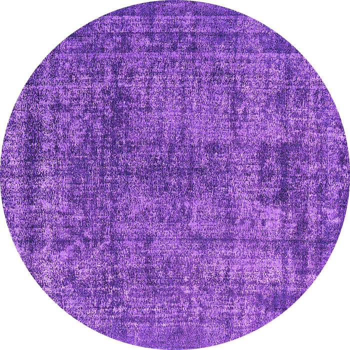 Round Oriental Purple Industrial Rug, urb2243pur