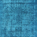 Square Oriental Light Blue Industrial Rug, urb2243lblu