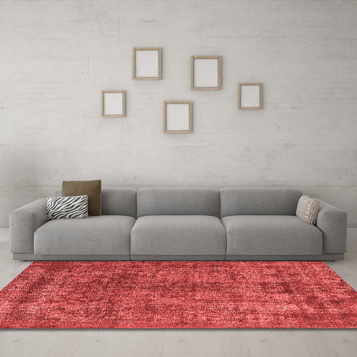 Industrial Red Washable Rugs