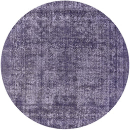 Round Machine Washable Industrial Modern Purple Haze Purple Rug, wshurb2243