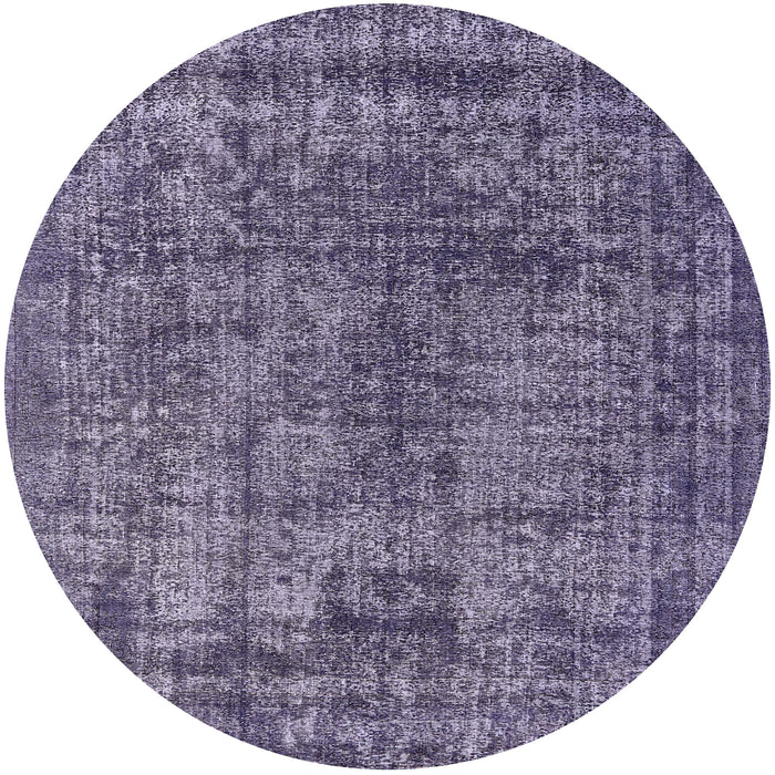 Round Machine Washable Industrial Modern Purple Haze Purple Rug, wshurb2243