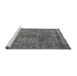 Sideview of Machine Washable Oriental Gray Industrial Rug, wshurb2243gry