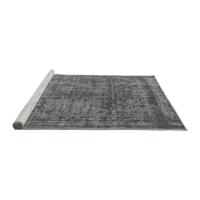 Sideview of Machine Washable Oriental Gray Industrial Rug, wshurb2243gry