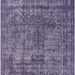 Square Mid-Century Modern Purple Oriental Rug, urb2243