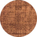 Square Oriental Orange Industrial Rug, urb2243org