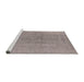 Sideview of Machine Washable Industrial Modern Rose Dust Purple Rug, wshurb2244