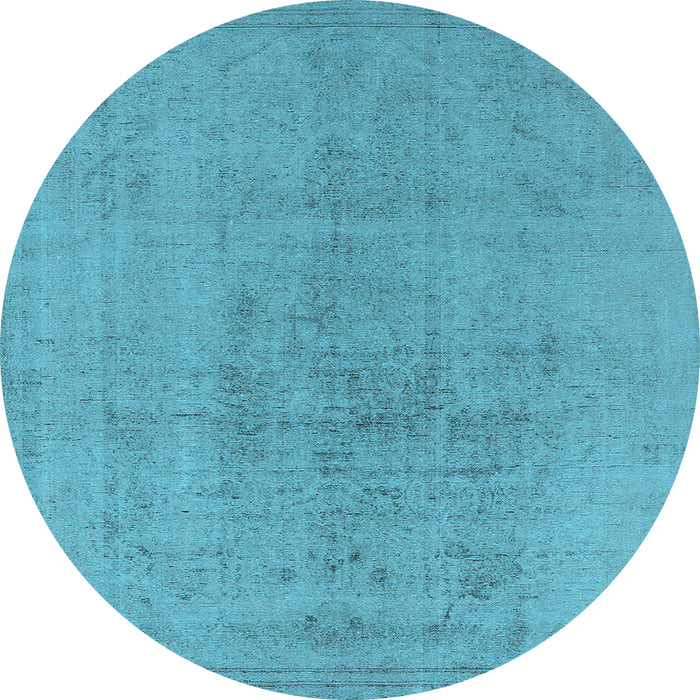 Round Oriental Light Blue Industrial Rug, urb2244lblu