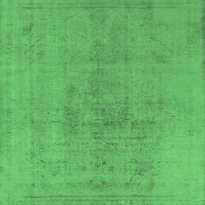 Square Oriental Emerald Green Industrial Rug, urb2244emgrn