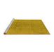 Sideview of Machine Washable Oriental Yellow Industrial Rug, wshurb2244yw