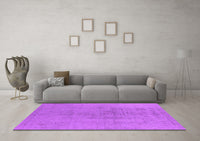 Machine Washable Oriental Purple Industrial Rug, wshurb2244pur