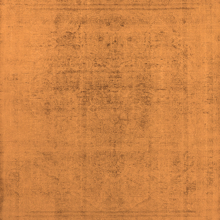 Square Machine Washable Oriental Orange Industrial Area Rugs, wshurb2244org