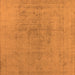 Square Machine Washable Oriental Orange Industrial Area Rugs, wshurb2244org