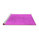 Sideview of Machine Washable Oriental Pink Industrial Rug, wshurb2244pnk