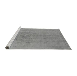 Sideview of Machine Washable Oriental Gray Industrial Rug, wshurb2244gry