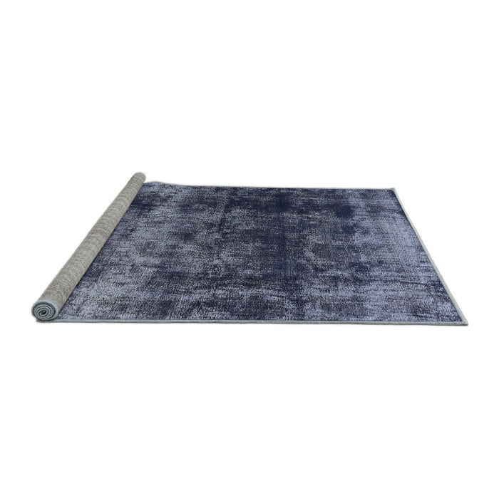 Sideview of Machine Washable Industrial Modern Light Purple Blue Rug, wshurb2245