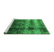 Sideview of Machine Washable Oriental Green Industrial Area Rugs, wshurb2245grn