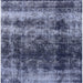 Square Machine Washable Industrial Modern Light Purple Blue Rug, wshurb2245