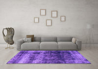 Machine Washable Oriental Purple Industrial Rug, wshurb2245pur