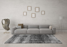 Machine Washable Oriental Gray Industrial Rug in a Living Room,, wshurb2245gry