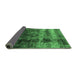 Sideview of Oriental Emerald Green Industrial Rug, urb2245emgrn