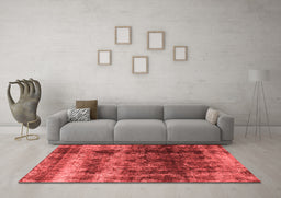 Industrial Red Washable Rugs