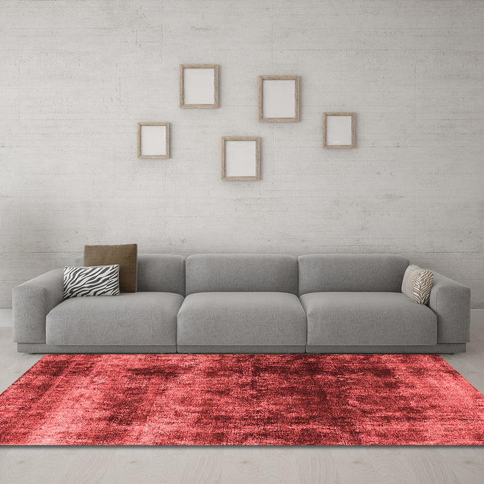 Industrial Red Washable Rugs