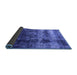 Sideview of Oriental Blue Industrial Rug, urb2245blu