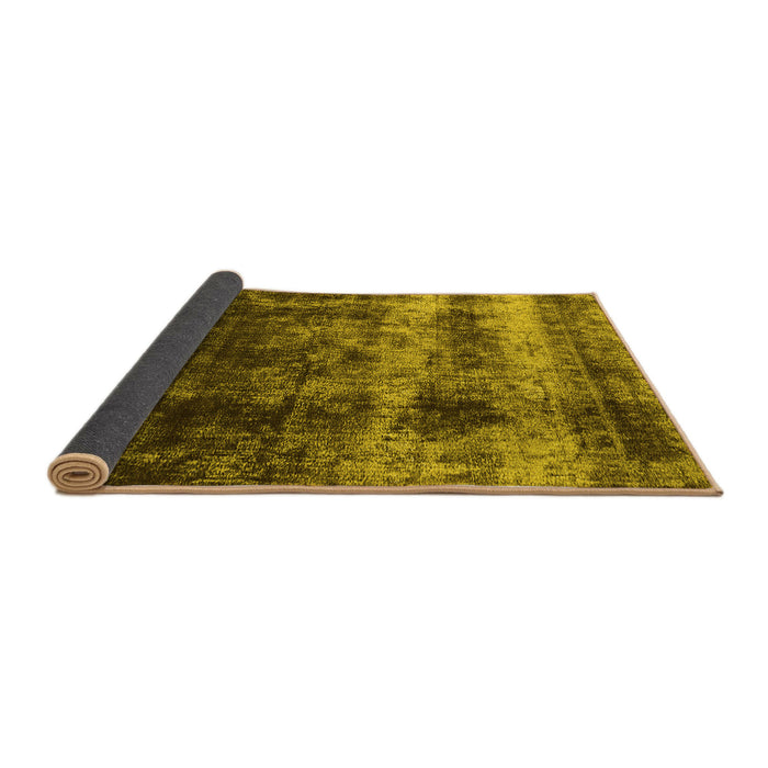 Sideview of Oriental Yellow Industrial Rug, urb2245yw