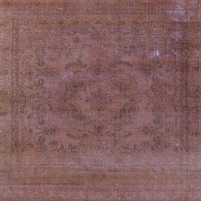 Square Machine Washable Oriental Light Blue Industrial Rug, wshurb2246lblu