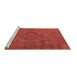 Sideview of Machine Washable Oriental Brown Industrial Rug, wshurb2246brn