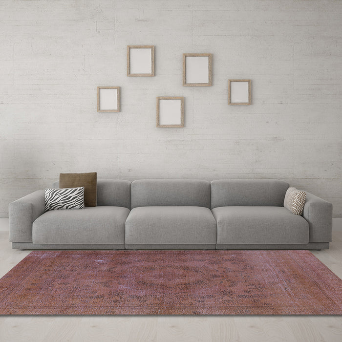 Machine Washable Oriental Light Blue Industrial Rug in a Living Room, wshurb2246lblu