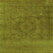 Square Oriental Green Industrial Rug, urb2246grn