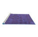 Sideview of Machine Washable Oriental Blue Industrial Rug, wshurb2246blu