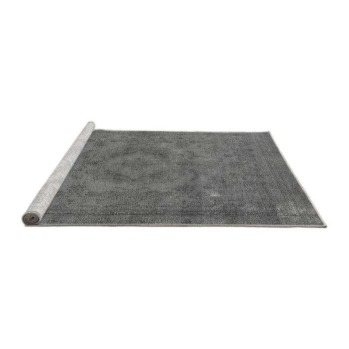 Sideview of Machine Washable Oriental Gray Industrial Rug, wshurb2246gry