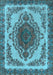 Machine Washable Oriental Light Blue Industrial Rug, wshurb2247lblu