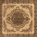 Square Oriental Brown Industrial Rug, urb2247brn