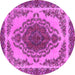 Round Oriental Pink Industrial Rug, urb2247pnk