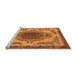 Sideview of Machine Washable Oriental Orange Industrial Area Rugs, wshurb2247org