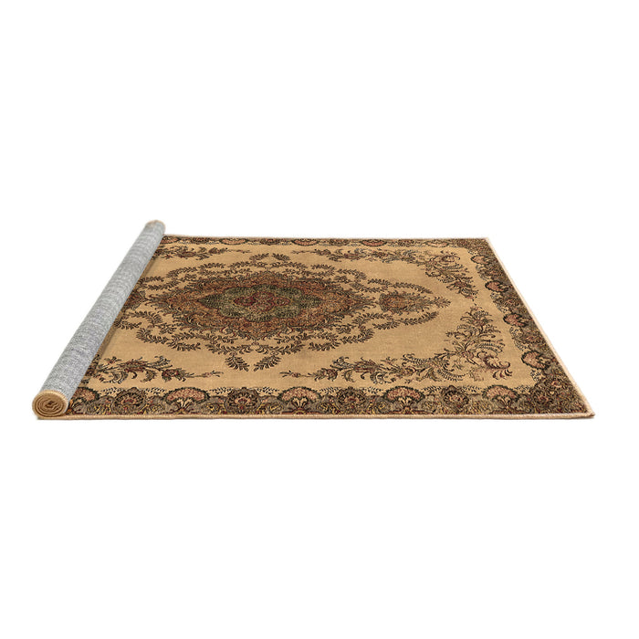 Sideview of Machine Washable Oriental Brown Industrial Rug, wshurb2247brn