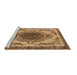 Sideview of Machine Washable Oriental Brown Industrial Rug, wshurb2247brn